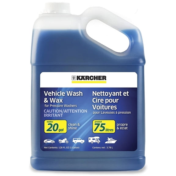 Karcher Pressure Washer Car Wash & Wax Cleaning Soap Concentrate – 1 Gallon