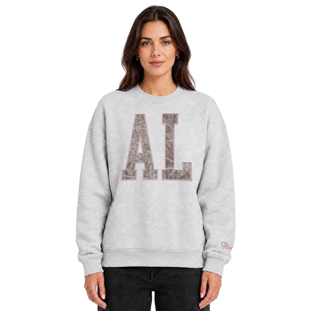 State of Mine Women's Camo Letters State Sweatshirt