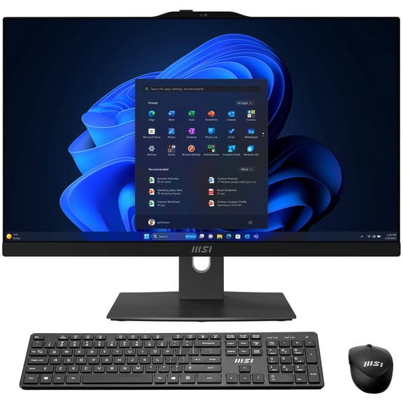 MSI Modern AM242 All-in-One PC, 23.8" FHD Touch Display, Intel Core 7 150U, 16GB RAM, 1TB SSD + 1TB HDD, Windows 11 Home