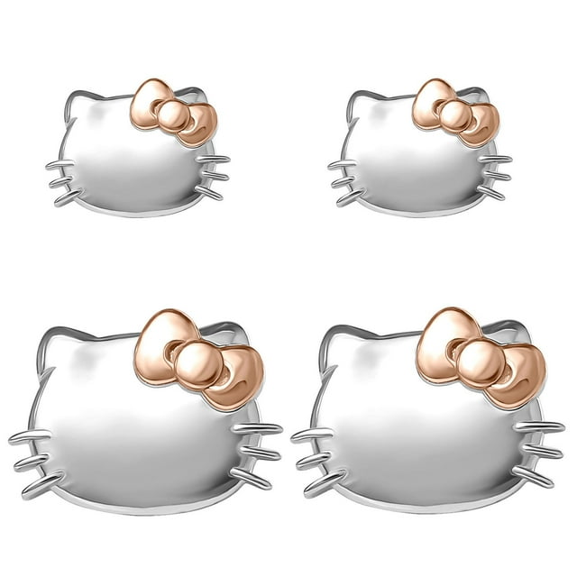 Hello Kitty Stud Earrings In 14K Gold