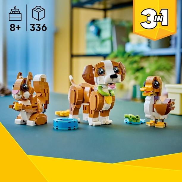 LEGO Creator 3 in 1 Cute Animals: Playful Puppy Dog (336 Pieces