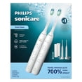 thumbnail image 2 of Philips Sonicare Total Clean Rechargeable Toothbrush, White Handles, 2 pk., 2 of 9