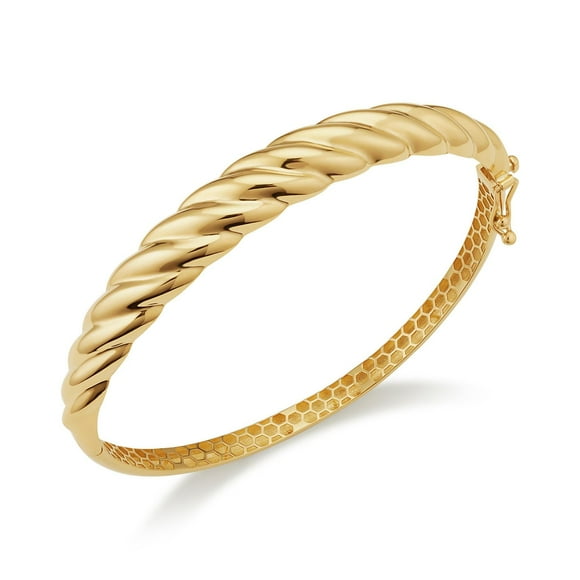 Graduated Twist Bangle Bracelet in 14K Gold