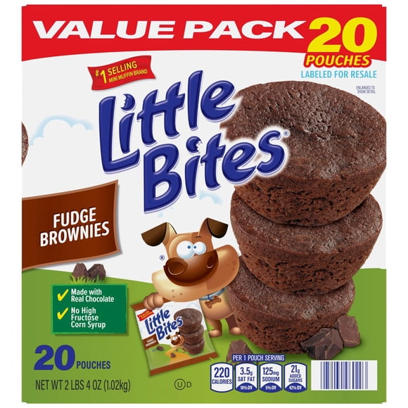 Entenmann's Little Bites Fudge Brownie Mini Muffins 1.8 oz., 20 pk.