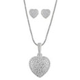 thumbnail image 1 of 0.50 CT. T.W. Diamond Heart Stud Earring & Pendant Necklace Set in 14K Gold, 1 of 3