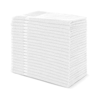 Simpli-Magic Commercial Cotton Hand Towels Wash Cleaning Cloths , White, 16” x 27”, 24 Pack or 144 Pack