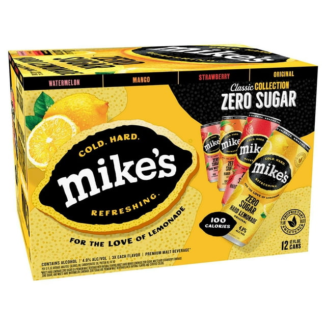 Mike's Hard Zero Sugar Hard Lemonade Variety Pack, 12 fl. oz. can, 12 pk.