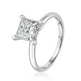 thumbnail image 3 of Lab Created Princess Cut Solitaire Diamond Ring, 3 of 9