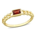 thumbnail image 1 of Emerald Cut Garnet Link Ring in 14K Gold, 1 of 8