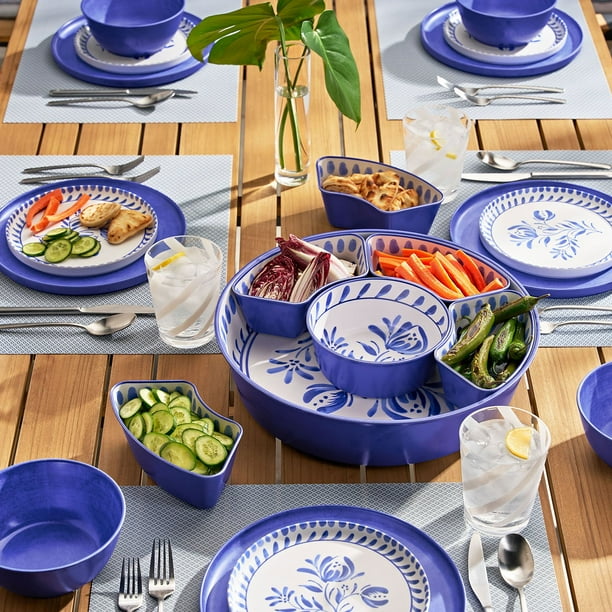 Beach House Bamboo Outdoor Plates Member's Mark 6-Section Bamboo