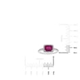 thumbnail image 3 of Emerald Cut Gemstone & 0.23 Halo Diamond Ring in 14K Gold, 3 of 4