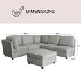 thumbnail image 4 of Rory Fabric 6-Piece Modular Sectional, Assorted Colors, 4 of 18