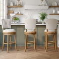 thumbnail image 5 of HH2Home Santa Clara II Wood and Upholstered Swivel Bar Stool or Counter Stool, 5 of 7