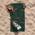 thumbnail image 2 of Logo Brands Miami Hurricanes 38"x72" Beach Towel, 2 of 4