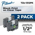 thumbnail image 5 of Brother P-Touch TZe Standard Adhesive Laminated Labeling Tapes, Black on Clear, 5 of 6