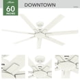 thumbnail image 4 of Hunter Downtown ENERGY STAR® Damp Rated Ceiling Fan and Wall Control - 72" & 60" Assorted Colors, 4 of 24