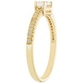 thumbnail image 3 of Baguette Cut Gemstone and 0.10 CT. T.W. Diamond Ring in 14K Gold, 3 of 5