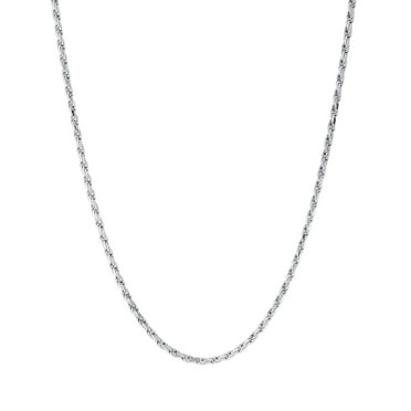 2.5mm Italian Sterling Silver Diamond Cut Rope Chain