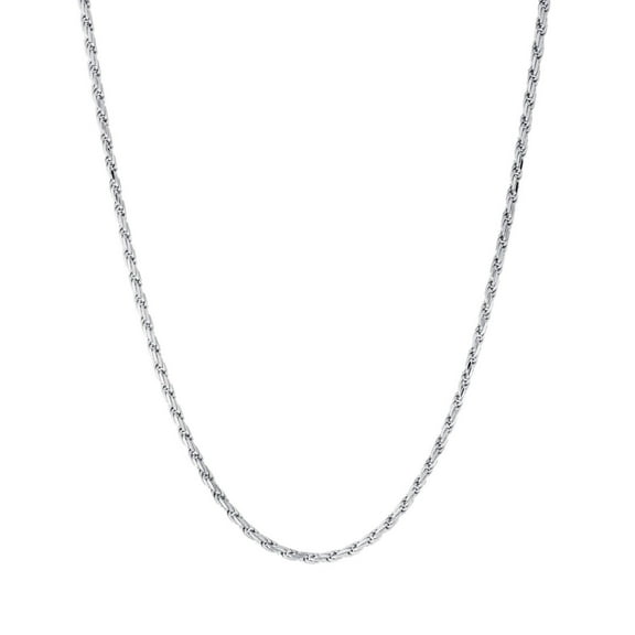 2.5mm Italian Sterling Silver Diamond Cut Rope Chain