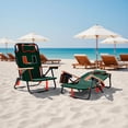 thumbnail image 2 of Logo Brands Miami Hurricanes Reclining Beach Chair, 2 of 6