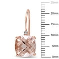 thumbnail image 3 of Morganite and Diamond Accent Dangle Earrings in 14K Gold, 3 of 4