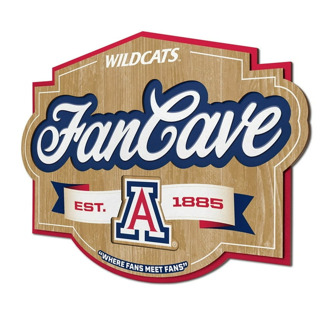 YouTheFan Arizona Wildcats 17"x12.5" 3D Multi-Layered Fan Cave Sign