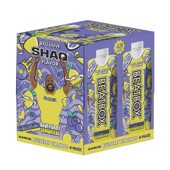 BeatBox Blueberry Lemonade Wine Cocktail, 500 ml, 4 pk.