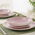 thumbnail image 6 of Christian Siriano Onyx 24-Piece Porcelain with Gold Rim Dinnerware Set, 6 of 7