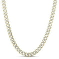 thumbnail image 2 of Miami Cuban Pave Chain Necklace in 14K Two-Tone Gold, 2 of 5
