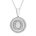 thumbnail image 1 of Diamond Initial Pendant Necklace in Sterling Silver, 1 of 5