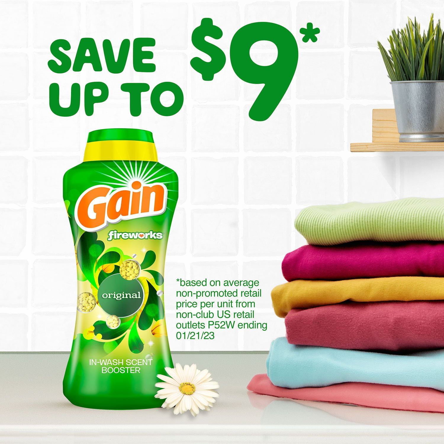 専用Gain Fireworks 2本セット　スナック Gain Fireworks In-Wash Scent Booster Beads, Original, 34 oz