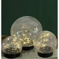 thumbnail image 3 of Deck Impressions Multi-Size Solar/USB LED Crackle Glass Globe Lights, 3-Pack, 3 of 6
