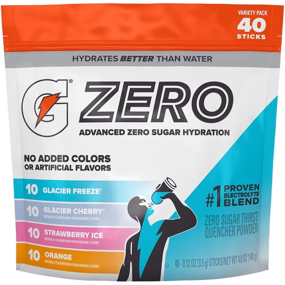 Gatorade G Zero Powder Variety Pack, 40 pk.