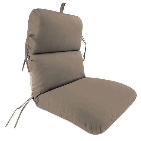 Sunbrella 22" x 45" Solid Rectangular Knife Edge Outdoor Chair Cushion with Ties and Hanger Loop