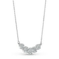 thumbnail image 2 of 0.45 CT. T.W. Round Cut Curved Bar Diamond Necklace in 14K Gold, 2 of 5