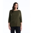 thumbnail image 7 of Rafaella Women's 3/4 Sleeve Boatneck Top, 7 of 11