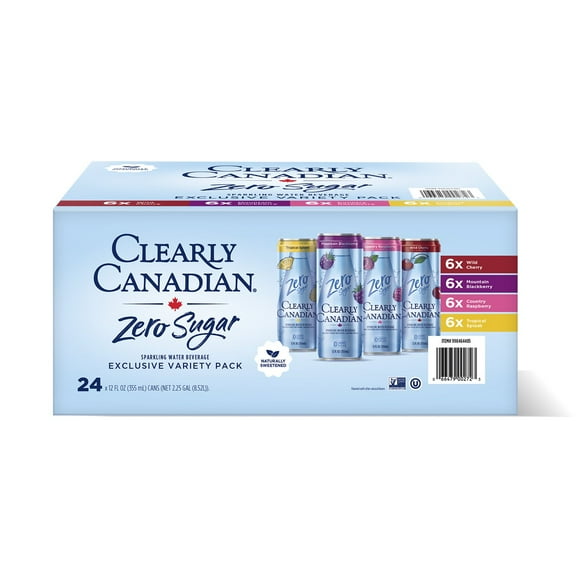 Clearly Canadian Zero Sugar Variety Pack, 12 fl. oz., 24 pk.