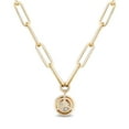 thumbnail image 3 of Round Cut Diamond Paperclip Necklace in 14K Gold, 3 of 7