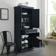 thumbnail image 3 of Crosley Furniture Seaside Coastal Pantry Storage Cabinet with Shelves, 3 of 19