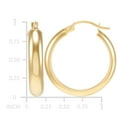 thumbnail image 4 of Wedding Band Hoop Earrings in 14K Gold, 4 of 7