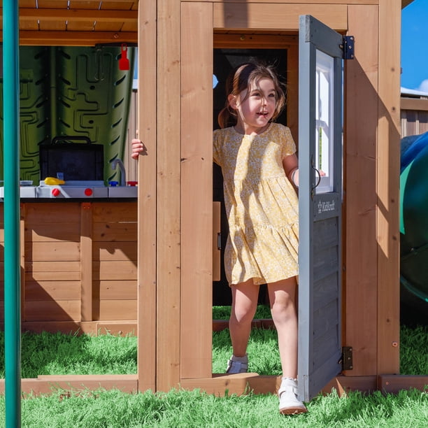 KidKraft Horizon Lookout Wooden Outdoor Swing Set - Samsclub.com