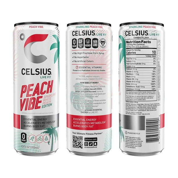 Celsius Live Fit Sparkling Vibe Variety Pack 12 fl. oz., 18 pk