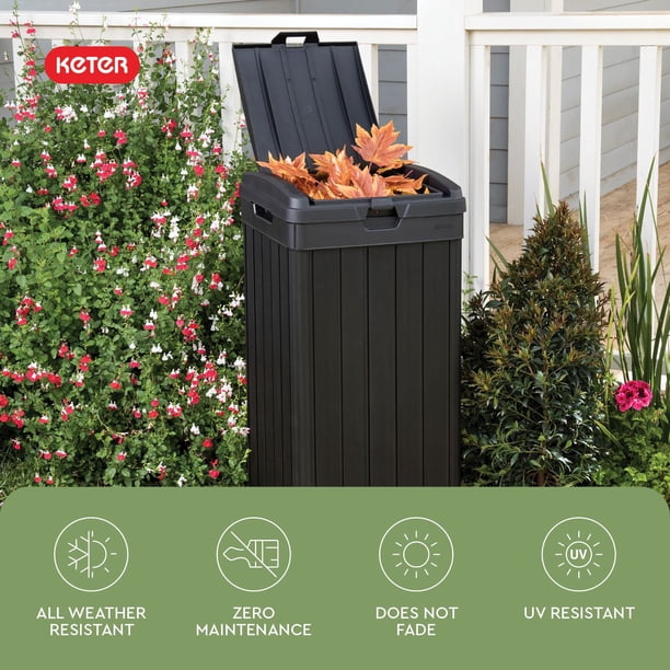 Keter Outdoor Trash Can Graphite Gray - Samsclub.com