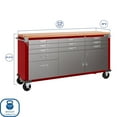 thumbnail image 9 of Seville Classics UltraHD 8-Piece Steel Garage Cabinet Storage Set With Rolling Workbench, 14 Feet Wide, 9 of 17