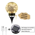 thumbnail image 3 of Deck Impressions 6" Solar/USB LED Crackle Glass Globe Lights, Choose Pack, 3 of 11