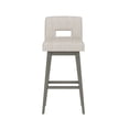 thumbnail image 3 of HH2 Home Upholstered Key Back Wood Adjustable Height Swivel Bar Stool, 3 of 20