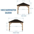 thumbnail image 8 of Backyard Discovery Barrington Cedar Gazebo with Powerport, Choose Size, 8 of 10