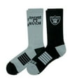 thumbnail image 2 of Las Vegas Raiders Adult 2-Pack Crew Socks, 2 of 3