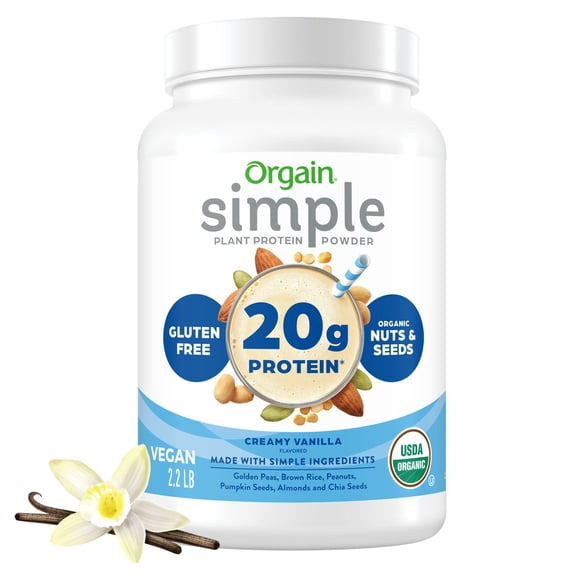 Orgain® Organic SIMPLE Plant Protein Powder Creamy Vanilla, 2.20 lbs.