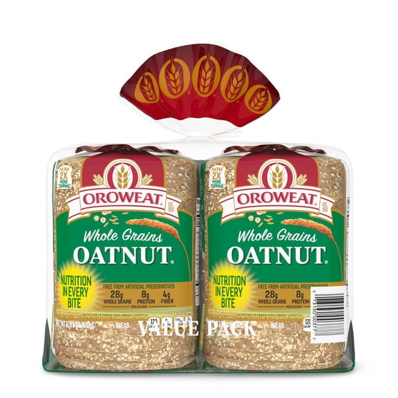 Oroweat Whole Grains Oatnut Bread, 24 oz., 2 pk.